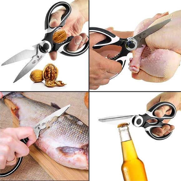 2x Kitchen Shears Scissors HEAVY DUTY Stainless Steel Meat Chicken Cutting Tool - Picture 5 of 12